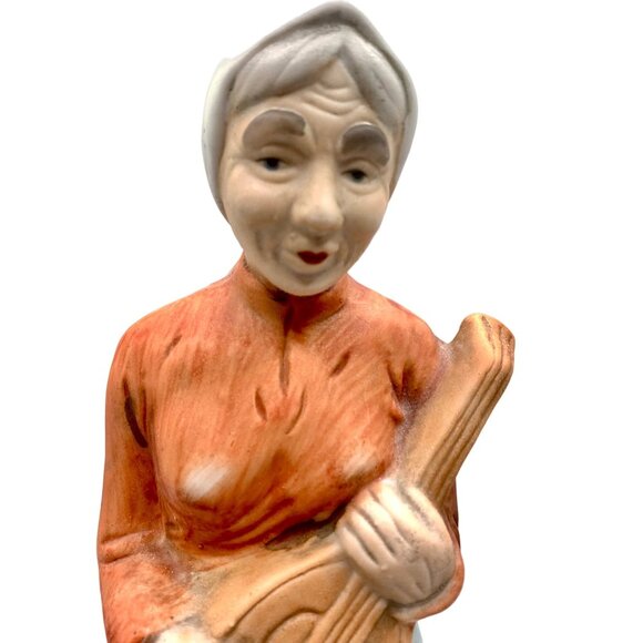 Vintage Flambro Folk Country Musician Figurine Bisque Porcelain Banjo Saxophone - Picture 4 of 12